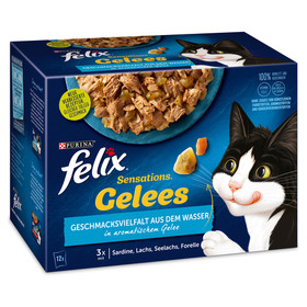 Abbildung Felix Multipack Sensations Gelees Geschmacksvielfalt aus dem Wasser 12 x 85 g