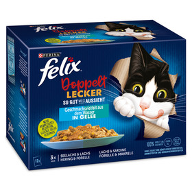 Abbildung Felix Multipack So gut wie es aussieht Doppelt Lecker Geschmacksvielfalt aus dem Wasser 12 x 85 g