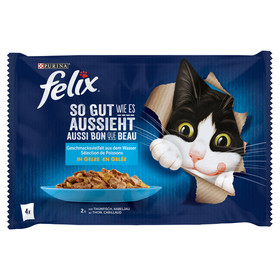 Abbildung Felix Multipack So gut wie es aussieht Gelee aus dem Wasser 4 x 85 g