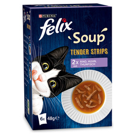 Abbildung Felix Soup Tender Strips Gemischte Vielfalt 6 x 48 g