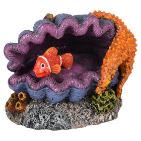 Abbildung Flamingo Aquarium Dekoration Leto Muschel + Fisch
