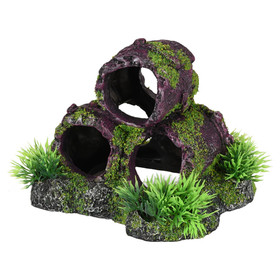 Abbildung Flamingo Aquarium Dekoration Moza Abwasserrohr mit Gras