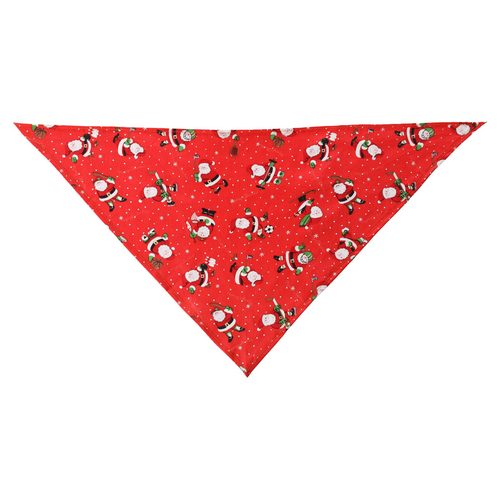 Flamingo Bandana Mik mit Weihnachtsmotiv rot