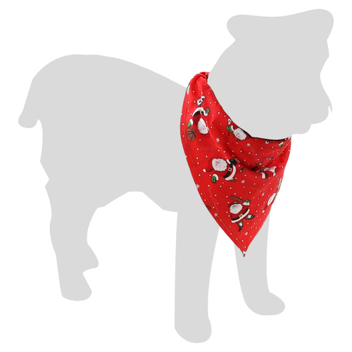 weitere Abbildung Flamingo Bandana Mik mit Weihnachtsmotiv rot