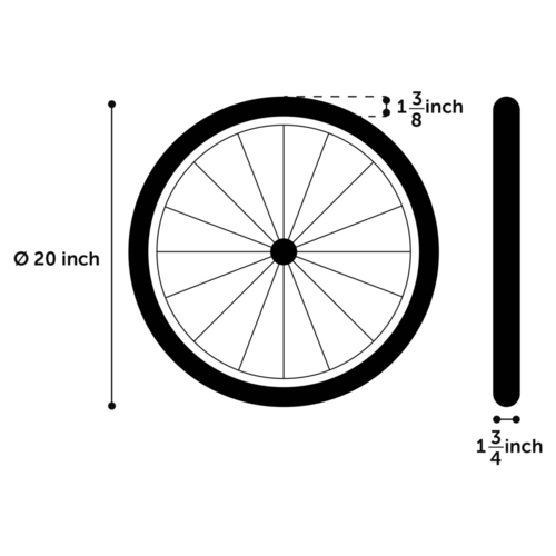 Flamingo Ersatzrad für Fahrradanhänger Juliette