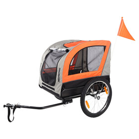Abbildung Flamingo Fahrradanhnger Jolene grau/orange