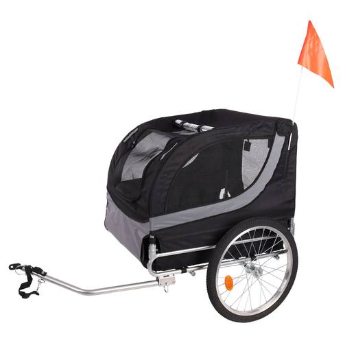 Flamingo Fahrradanhänger Tybalt schwarz/grau