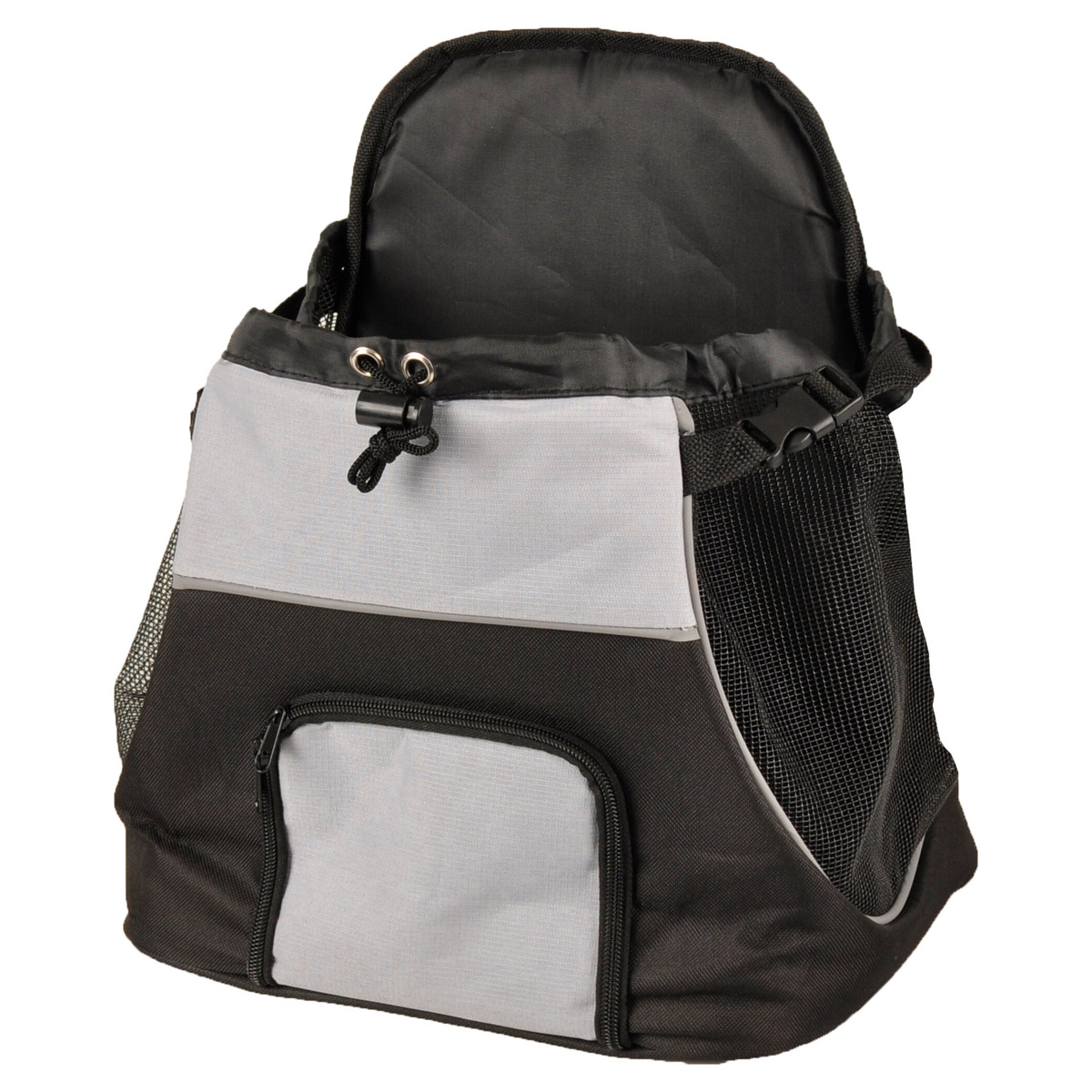 Flamingo Sybil Fronttasche grau: Hunde Tragetasche bis 7kg