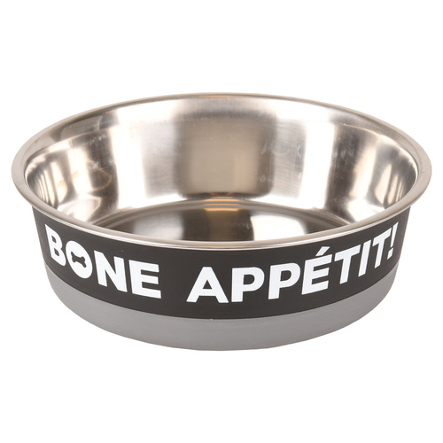 weitere Abbildung Flamingo Futter- und Trinknapf Bone Appetit dunkelgrau/schwarz/wei