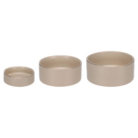 Abbildung Flamingo Futter- und Trinknapf Eram rund beige fr Hunde