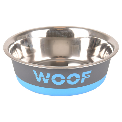 weitere Abbildung Flamingo Futter- und Trinknapf Woof dunkelgrau/blau/silber