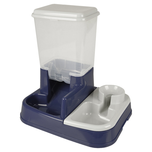 Flamingo Futter- und Wasserautomat Duo Max blau