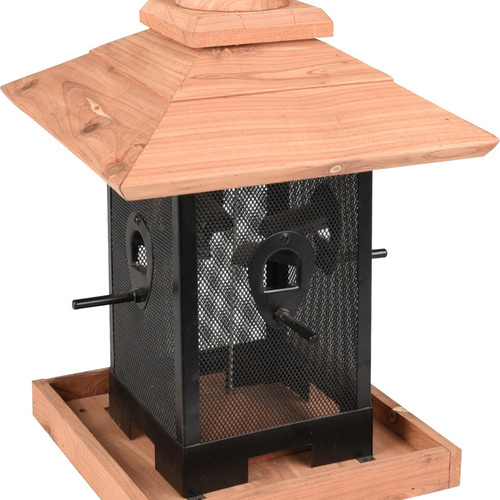 weitere Abbildung Flamingo Futterhaus Nsse Zulma Metall/Holz schwarz/braun