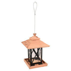 Abbildung Flamingo Futterhaus Samen Leya Metall/Holz schwarz/braun