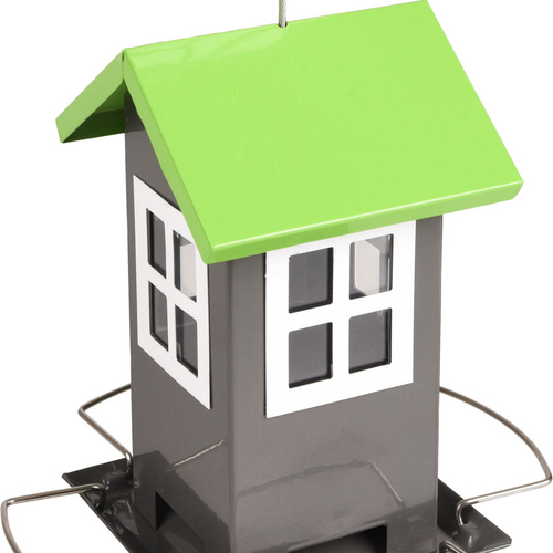weitere Abbildung Flamingo Futterhaus Samen Rayan Metall grau