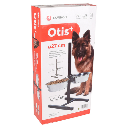 weitere Abbildung Flamingo Futterstnder Otis silber/schwarz