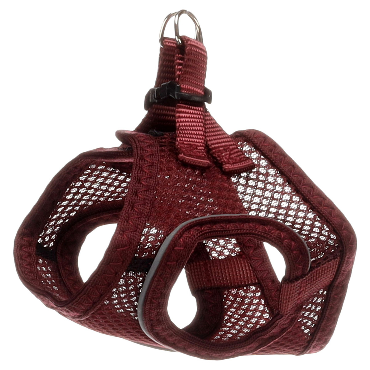 Flamingo Step-Go Bento Harnas Aubergine M - Verstelbaar Voor Franse Bulldog, Mopshond & Meer