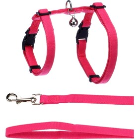 Abbildung Flamingo Geschirr mit Leine Lomi fuchsie
