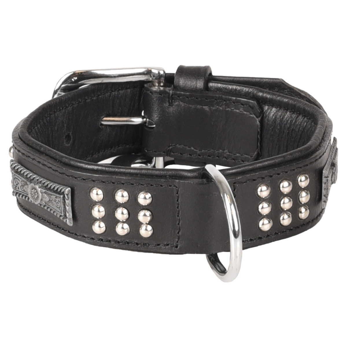 Hundegeschirr, Halsband & Leine Aus Leder, Größe XL, Schwarz – 3-teilig Für Große Hunde Wie Pit Bull, Mastiff, Boxer