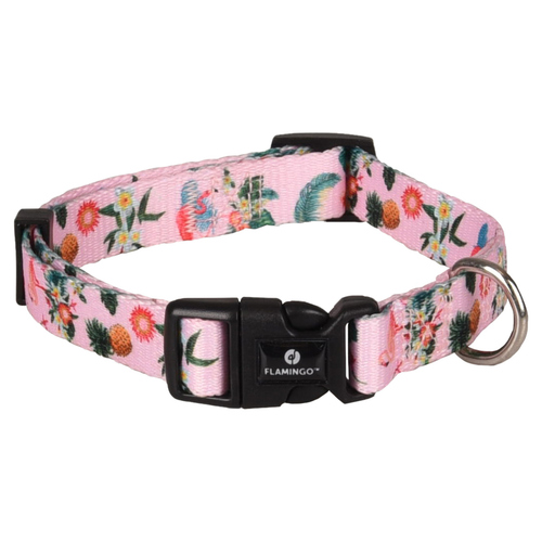 weitere Abbildung Flamingo Halsband Sera mit Flamingo rosa/grn/gelb