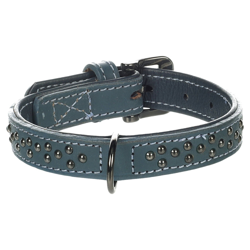 Flamingo Halsband mit Nieten Denver blau