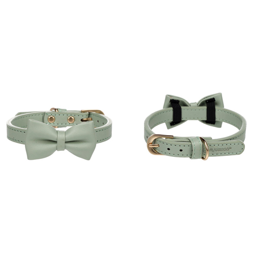 Flamingo Halsband Nela minzgrn mit Schleife | Mein Tierdiscount