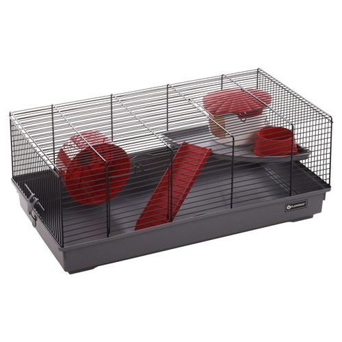 weitere Abbildung Flamingo Hamsterkfig Jing schwarz/grau