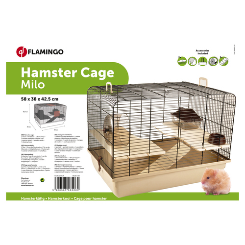 weitere Abbildung Flamingo Hamsterkfig Milo 2 beige