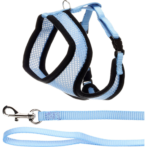 weitere Abbildung Flamingo Harms Katzengeschirr-Set blau/schwarz