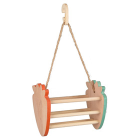 Abbildung Flamingo Heuraufe aus Holz lachsrosa/grn Frado