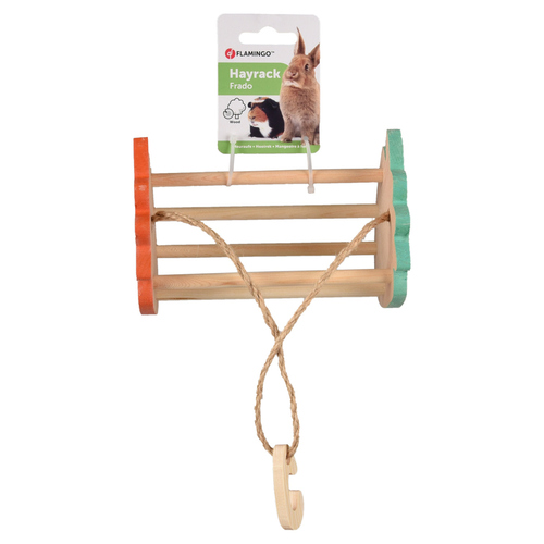 weitere Abbildung Flamingo Heuraufe aus Holz lachsrosa/grn Frado