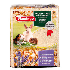 Abbildung Flamingo Holzfaser 4 kg mit Lavendel