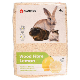 Abbildung Flamingo Holzfaser mit Zitronenduft 4 kg / 56 l