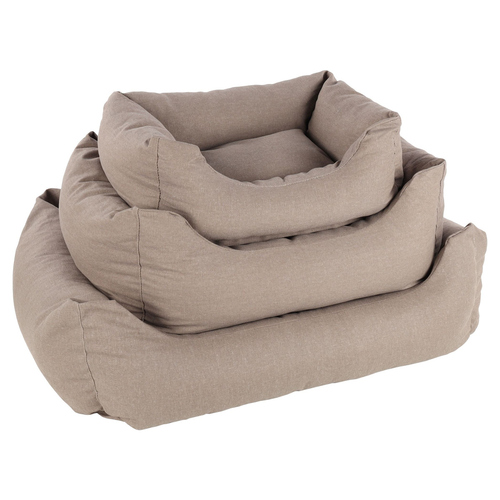 Flamingo Hundebett Valeco taupe rechteckig waschbar wasserabweisend 60C |  eBay