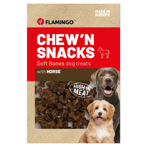 Flamingo Hundesnack Chewn Snack Knochen mit Pferd 150 g