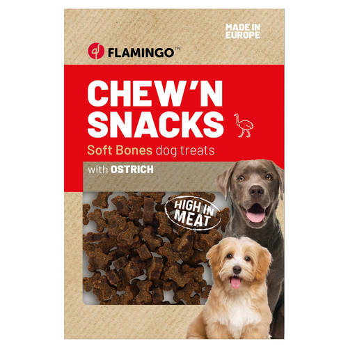 Flamingo Hundesnack Chewn Snack Knochen mit Strauß 150 g