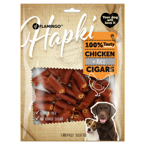 Flamingo Hundesnack Hapki Huhn- & Reiszigarre 400 g
