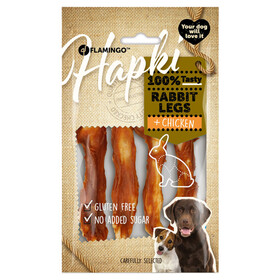 Flamingo Hundesnack Hapki Kaninchenpfote mit Huhn