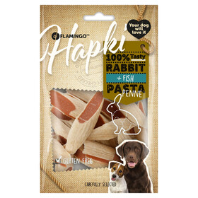 Flamingo Hundesnack Hapki Penne Pasta mit Kaninchen und Fisch