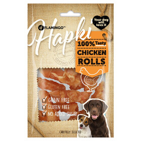 Flamingo Hundesnack Hapki Rolle mit Huhn