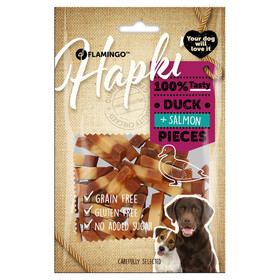 Flamingo Hundesnack Hapki St&uuml;cke mit Ente & Lachs