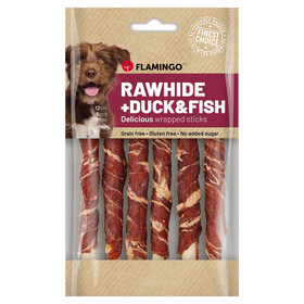 Flamingo Hundesnack R'Hide Stick mit Ente & mit Kabeljau