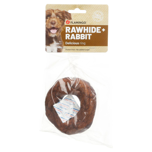 Flamingo Hundesnack Rhide Ring mit Kaninchen 110 g