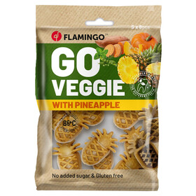 Abbildung Flamingo Hundesnack Veggie Ananas gelb