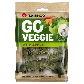 Abbildung Flamingo Hundesnack Veggie Dino mit Apfel grn