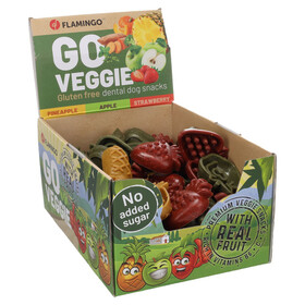 Abbildung Flamingo Hundesnack Veggie Obstmischung mit Erdbeere, Ananas & Apfel