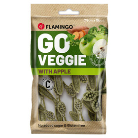 Abbildung Flamingo Hundesnack Veggie Zahnbrste mit Apfel grn
