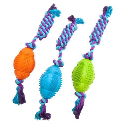 Flamingo Hundespielzeug Boomer Dental Bouncer mit Seil