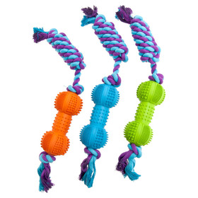 Abbildung Flamingo Hundespielzeug Boomer Dental Hantel mit Seil