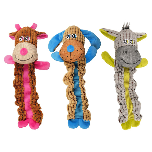 Flamingo Hundespielzeug Bungee Esel/Kuh/Hund